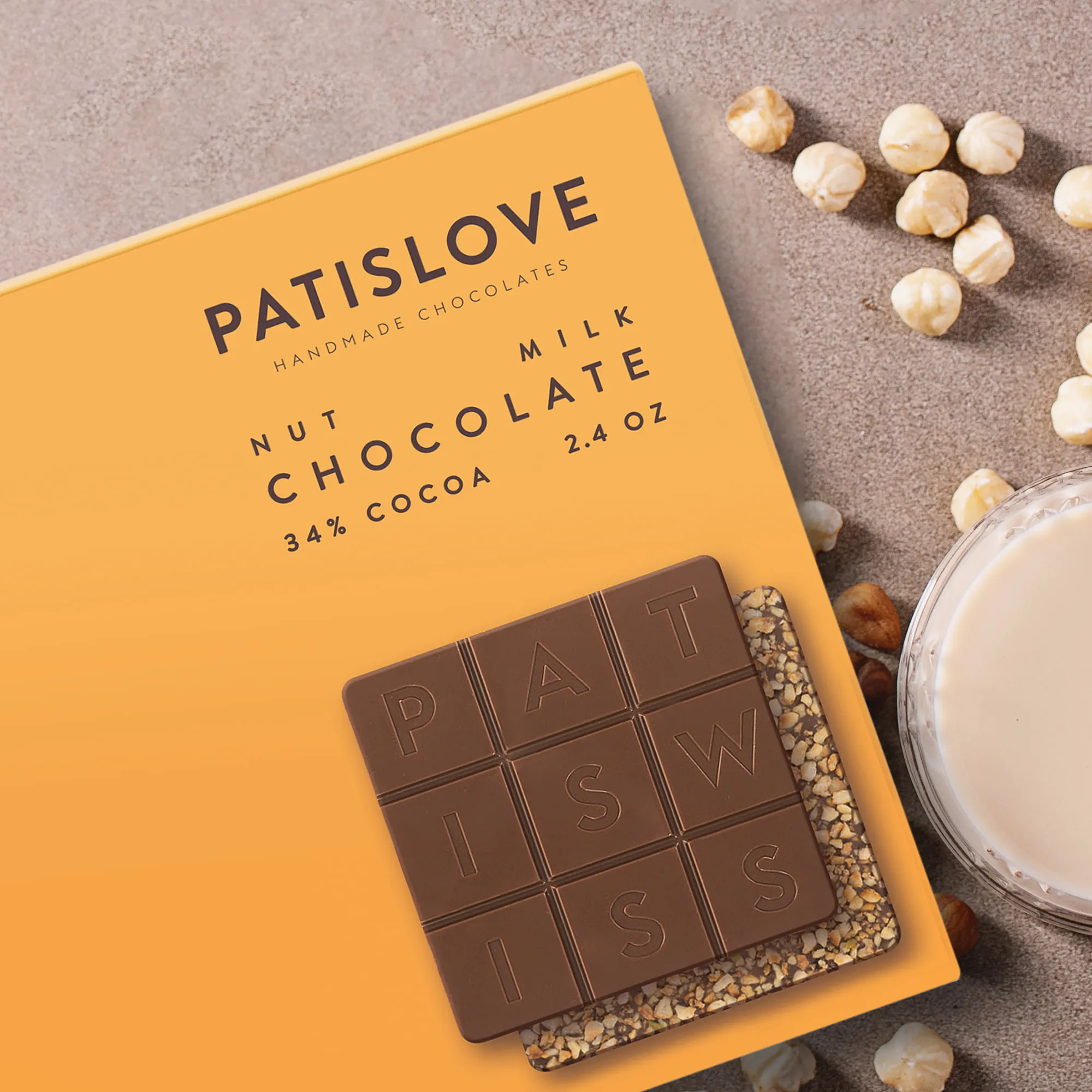 Patislove Confectionery. Packaging and food styling across a chocolate range, fully in CGI.